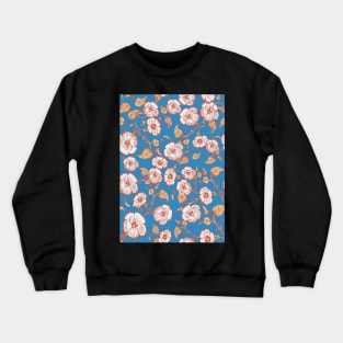 Vintage Rambling Rose Repeat Pattern Crewneck Sweatshirt